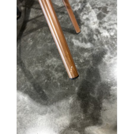 SECOND HAND - Set of 2 brown bistro garden chairs in steel and textilene