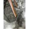 SECOND HAND - Set of 2 brown bistro garden chairs in steel and textilene