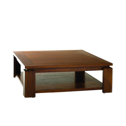 Table basse carrée LAUREN en bois Mindi 90x90cm