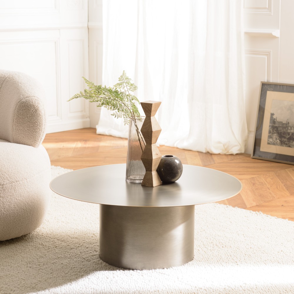 SECONDE MAIN - Table basse ronde 80x80cm JAMES SECONDE MAIN - Table basse ronde 80x80cm JAMES