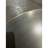 SECOND HAND - Round coffee table 80x80cm in black iron with gold trim
