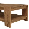 Rectangular coffee table 132x71cm recycled pine wood SANDY