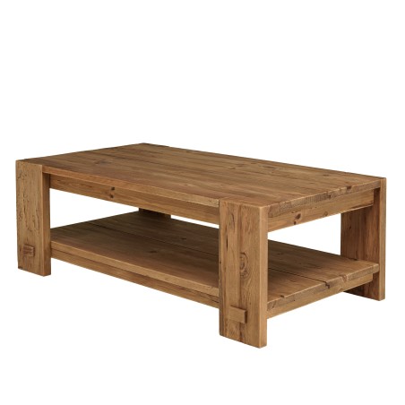 Table basse rectangulaire 132x71cm bois Pin recyclé SANDY