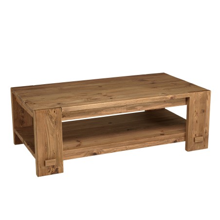 Table basse rectangulaire 132x71cm bois Pin recyclé SANDY