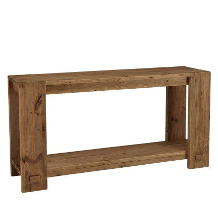 Wooden console table 150x40cm recycled pine wood SANDY