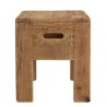 Square stool 35x35cm recycled pine wood SANDY