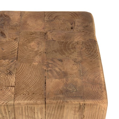 Tabouret carré 30x30cm bois Pin recyclé SANDY