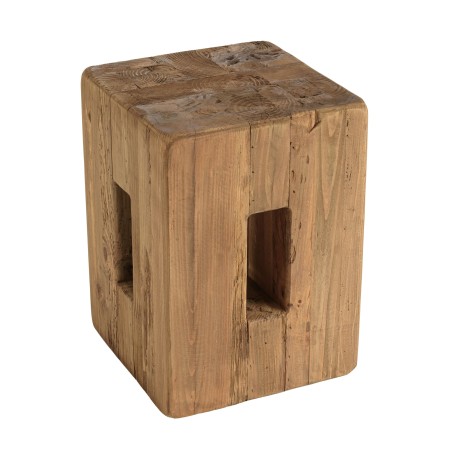 Square stool 30x30cm recycled pine wood SANDY