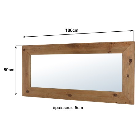 Miroir bois Pin recyclé SANDY