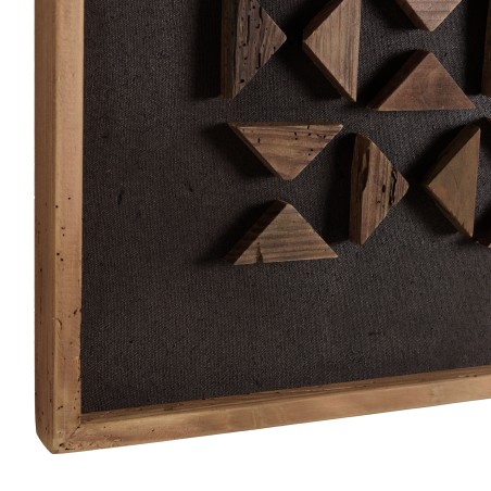 Wall decoration 62x82cm geometric patterns Recycled pine SANDY