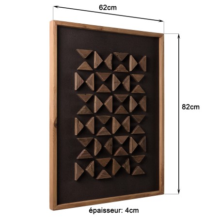 Wall decoration 62x82cm geometric patterns Recycled pine SANDY