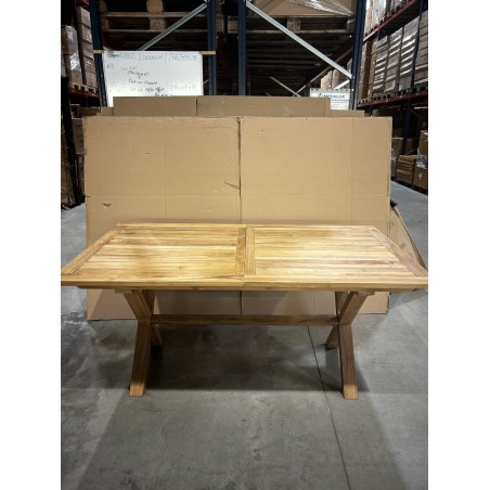 SECONDE MAIN - Table rectangulaire pieds croisés extensible 180/240 x 100 cm