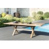 SECONDE MAIN - Table rectangulaire pieds croisés extensible 180/240 x 100 cm