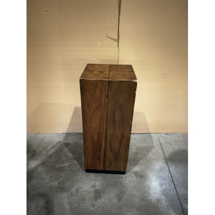 SECONDE MAIN - Table d'appoint carrée haute 38x38cm bois Suar