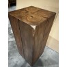 SECONDE MAIN - Table d'appoint carrée haute 38x38cm bois Suar