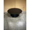 DALY Black Round Coffee Table 90x90cm - 100% Wood Functional Design