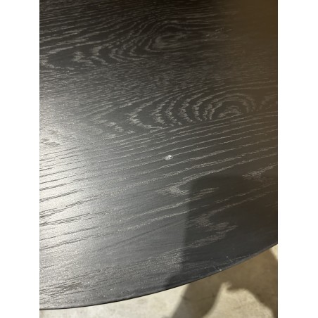 DALY Black Round Coffee Table 90x90cm - 100% Wood Functional Design