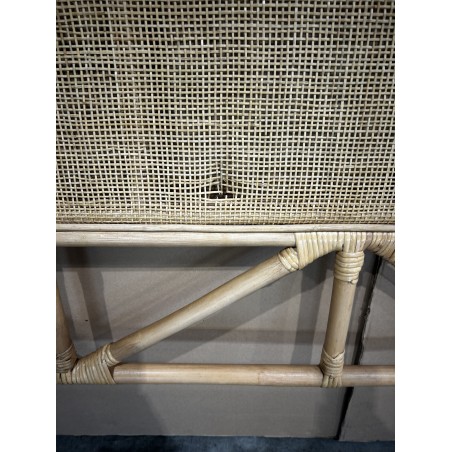 KALLY Rectangular Headboard 140/160cm 'Caning' Honey Brown Rattan