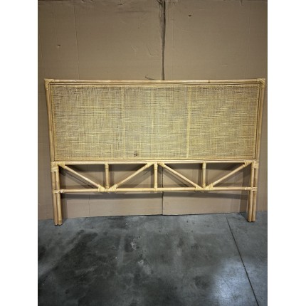 SECONDE MAIN - Tête de lit rect. 140/160cm "cannage" rotin couleur brun miel