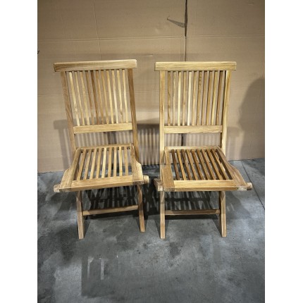 FUN - Set of 2 Java Teak Garden Chairs | Premium Solid Teak Furniture