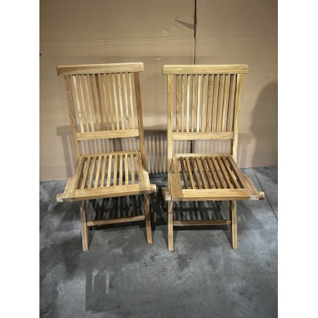 FUN - Set of 2 Java Teak Garden Chairs | Premium Solid Teak Furniture