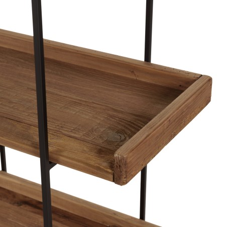 DANDY - Etagère 5 niveaux bois Pin recyclé structure métal