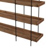 5-tier shelf unit in recycled pine with metal frame - DANDY