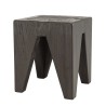 DANDY - Tabouret carré noir 35x35cm bois Pin recyclé