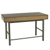 Bureau vert 2 tiroirs et 1 niche en bois naturel  - ETHAN