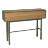 ETHAN - Console verte 3 tiroirs et 1 niche en bois naturel