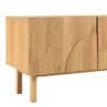 Meuble TV couleur naturelle 4 portes décor motif arrondi - ETHAN