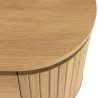Meuble TV arrondi couleur naturelle 3 portes - ETHAN