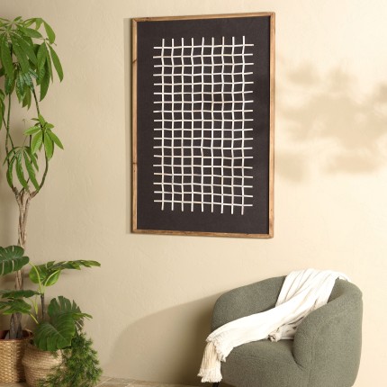 SANDY - Wall decoration 62x82cm geometric patterns Recycled pine