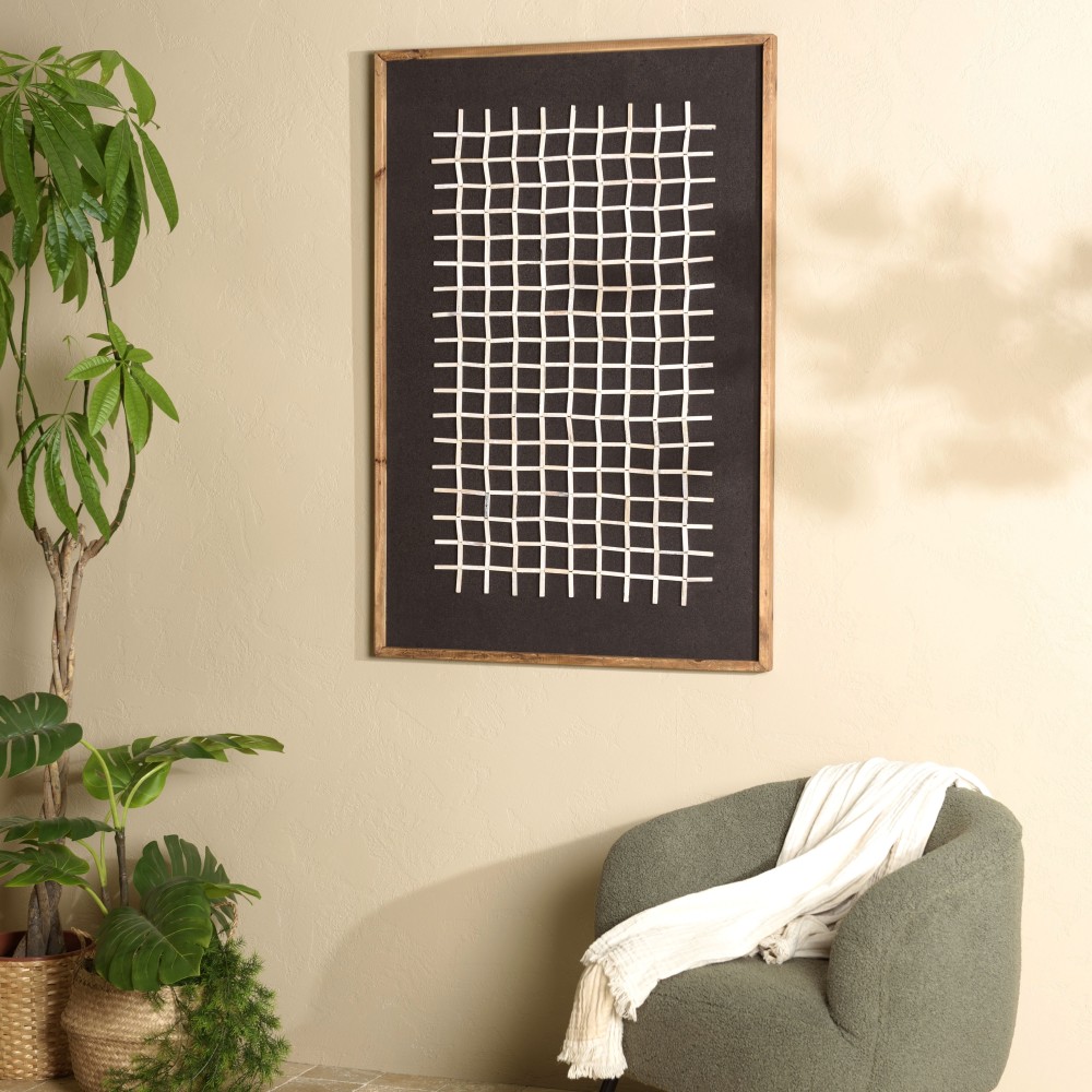 SANDY - Wall decoration 62x82cm geometric patterns Recycled pine SANDY - Wall decoration 62x82cm geometric patterns Recycled pine