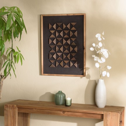 Wall decoration 62x82cm geometric patterns Recycled pine SANDY