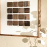Recycled pine wall decoration - geometric patterns 62x62cm