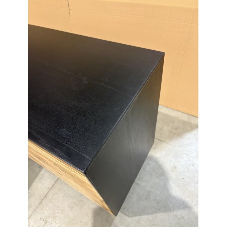 DANDY Sideboard - Natural and Black Recycled Pine - 4 Doors