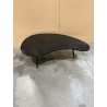 JAMES - Ovoid Coffee Table with Textured Black Matt Top