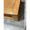 API - Brown Square Coffee Table with Shelf, 90x90cm, Teak