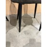 LEA Set of 2 Chairs - Black Fabric Seat and Cane-Effect Backrest