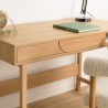 Bureau couleur naturelle 1 tiroir décor motif arrondi 1 niche - ETHAN