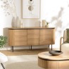 Buffet arrondi couleur naturelle 3 portes - ETHAN