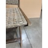 VICK Set of 2 Folding Garden Chairs - Acacia Wood & Rattan
