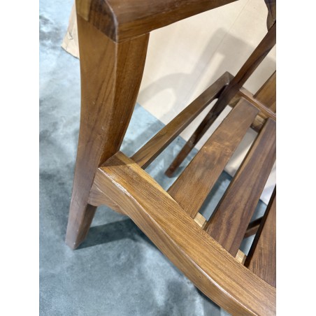 MAEVA - Set of 2 Stackable Armchairs in Oiled Teak Wood