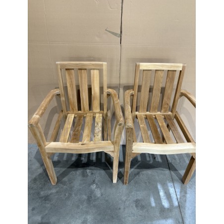 SECONDE MAIN - Lot de 2 fauteuils empilables mh FUN