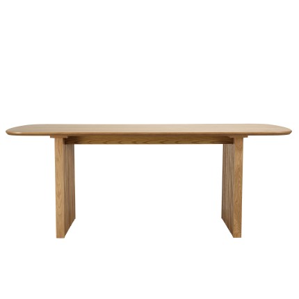 Rectangular dining table L200 with decorative finish and natural oak - SYA