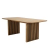 Rectangular dining table L200 with decorative finish and natural oak - SYA