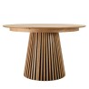 Table à manger ronde extensible L120/160/200 décor et chêne naturel - SYA