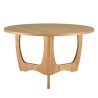 Table basse ronde D80 décor et chêne naturel pied ajouré - SYA