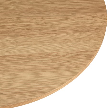 Table basse ronde D80 décor et chêne naturel pied ajouré - SYA
